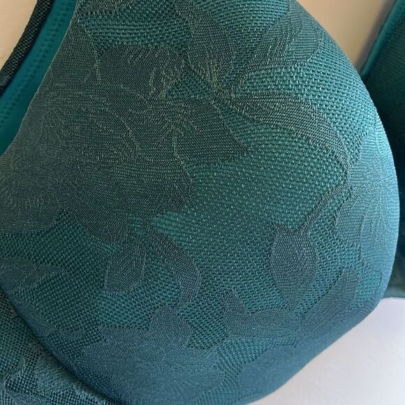 INVISIBLE LACE BACK SMOOTHER LIGHTLY LINED GREEN BALCONETTE CACIQUE BRA 40DDD - Picture 4 of 8